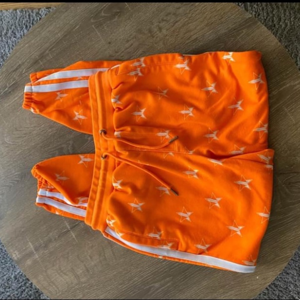 Jeffrey Star Neon Orange Track Suit Bottoms